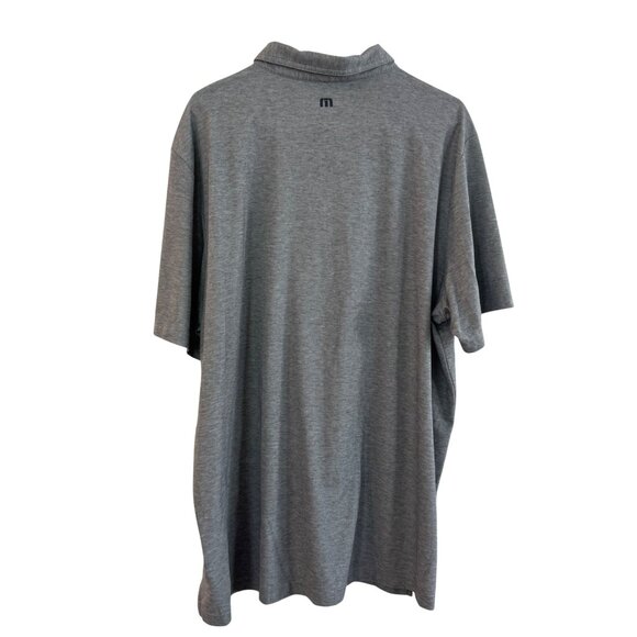 TravisMathew Polo Shirt Mens XXXL Heather Gray Pima Cotton Blend Short Sleeve Sl - Picture 5 of 5